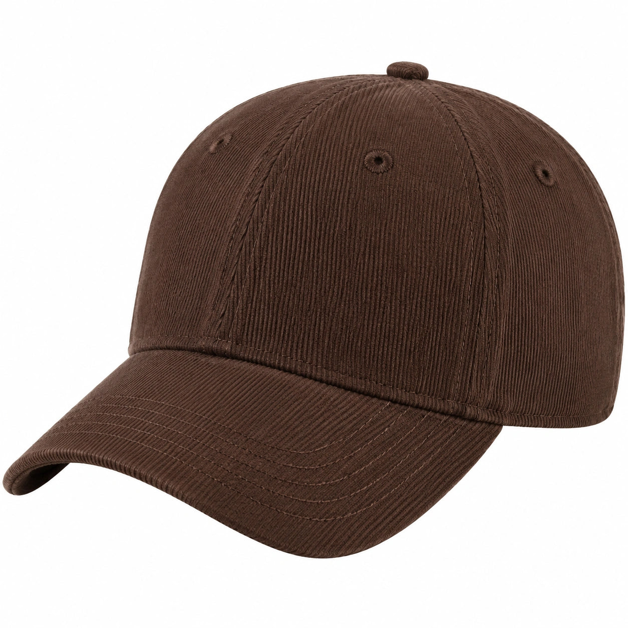 Baseballkappe Einheitsgröße brauner Cord gebogener Schirm Freizeitstil