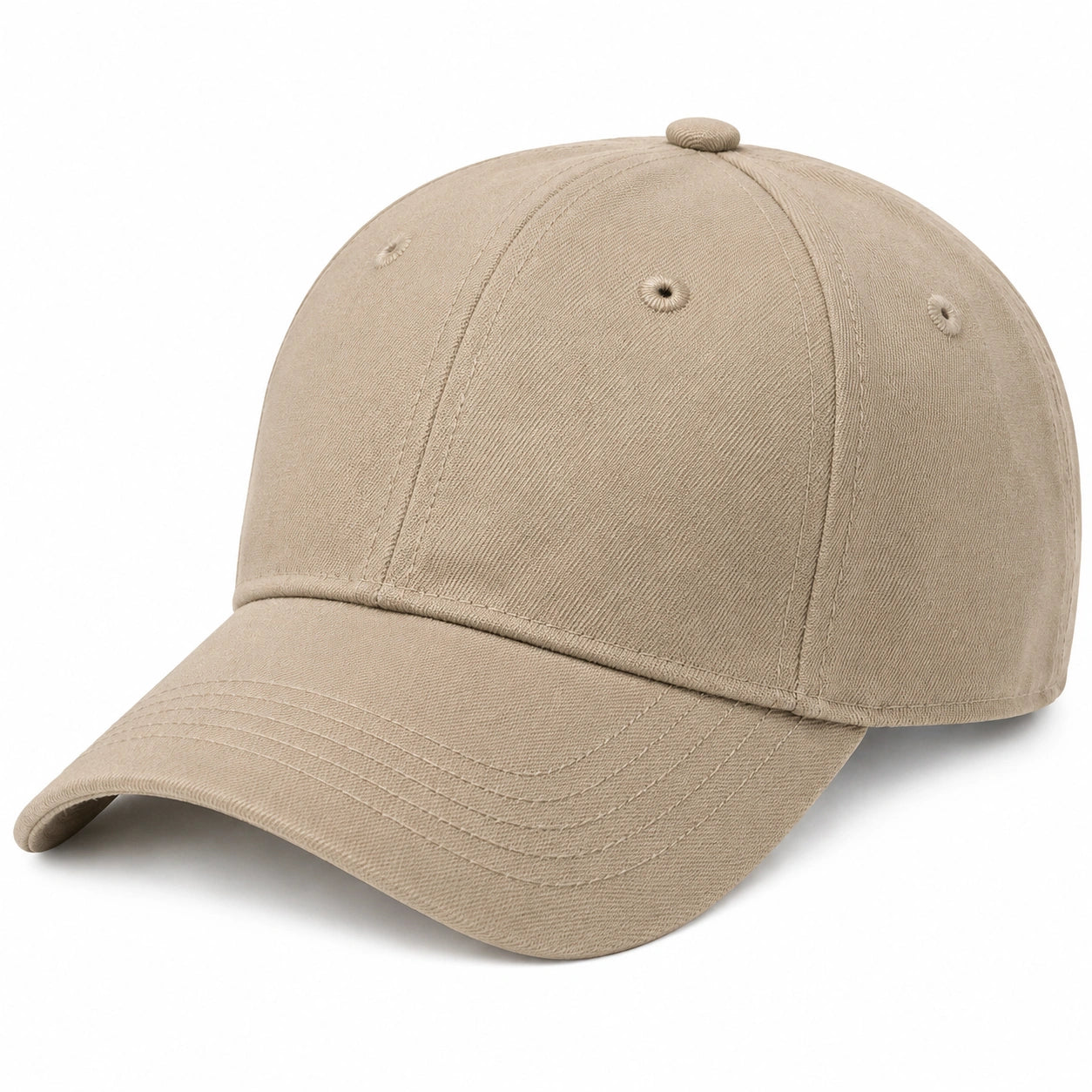 Baseballkappe Einheitsgröße Textil Beige mit gebogenem Schirm