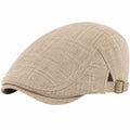 Flatcap Einheitsgröße aus Textil Beige verstellbar im klassischen Stil
