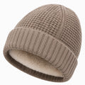 Strickmütze Einheitsgröße Taupe mit Fleecefutter wärmend
