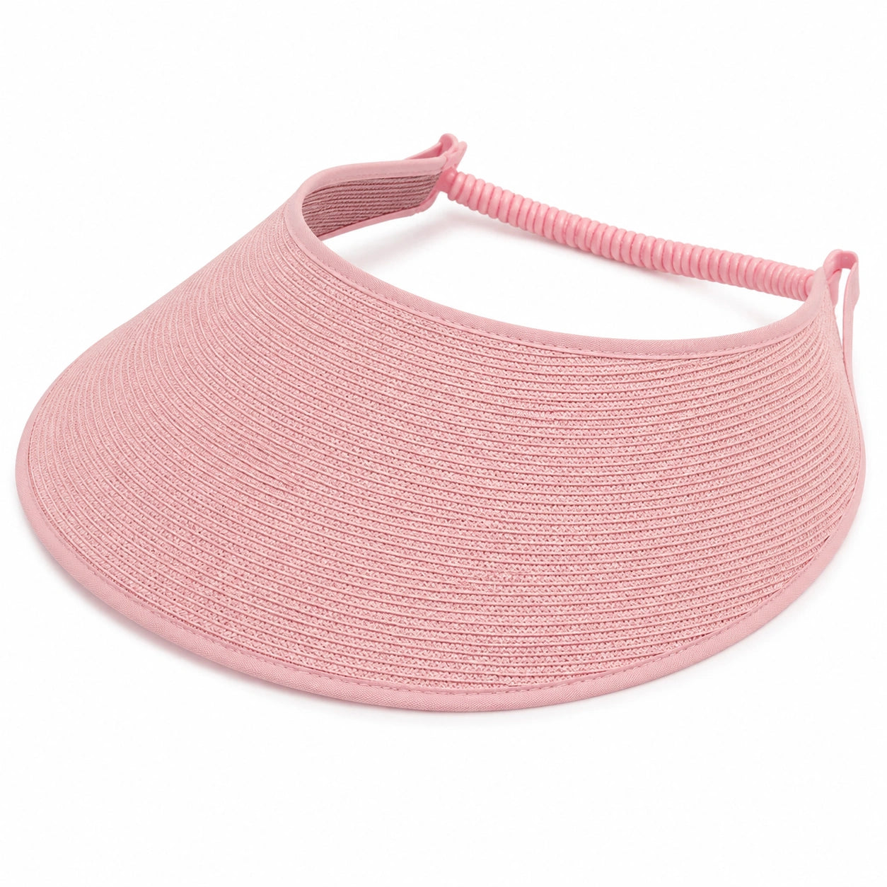 Sonnenblende Einheitsgröße aus geflochtenem Textil Rosa mit elastischem Band
