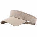 Visor-Kappe Einheitsgröße aus Textil Beige mit Mesh-Einsatz für Sport