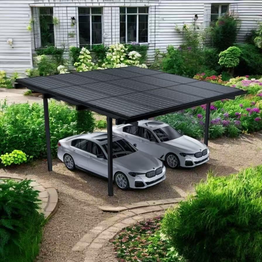 AMBIENTE HOME Carports, Aluminium 6005-T5 – Aluminiumlegierung, die besonders korrosionsbeständig und wetterfest ist. für den Außeneinsatz., Schwarz