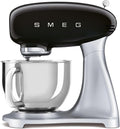 Smeg Knet- & Rührmaschinen, 800 W, Schwarz/Silber, SMF02BLEU Küchenmaschine, 10 Geschwindigkeitsstufen, Planetenrührwerk