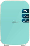 Cecotec Mini-Kühlschrank, 220 V, 25 L, 12 V, Mintgrün, Kleiner Kühlschrank - Bolero MiniCooling Bahamas Mint. -, Kompatibel mit Autos und Wohnwagen