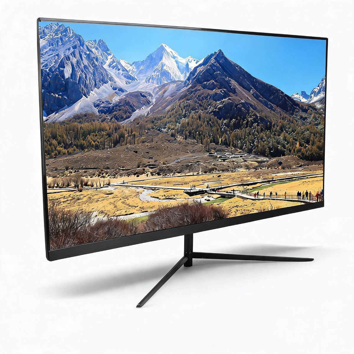Dpofirs Monitor, 27 Zoll, Kunststoff, Schwarz, Computer, 16:10 1920 X 1080p 75 Hz PC mit VGA DC HDMI Schnittstelle