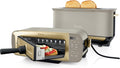 Ninja Elektrogrill, Gold/Beige, Foodi 3-in-1 Toaster, mit Deckel, Panini-Presse mit Flip-Design, 7 Kochfunktionen