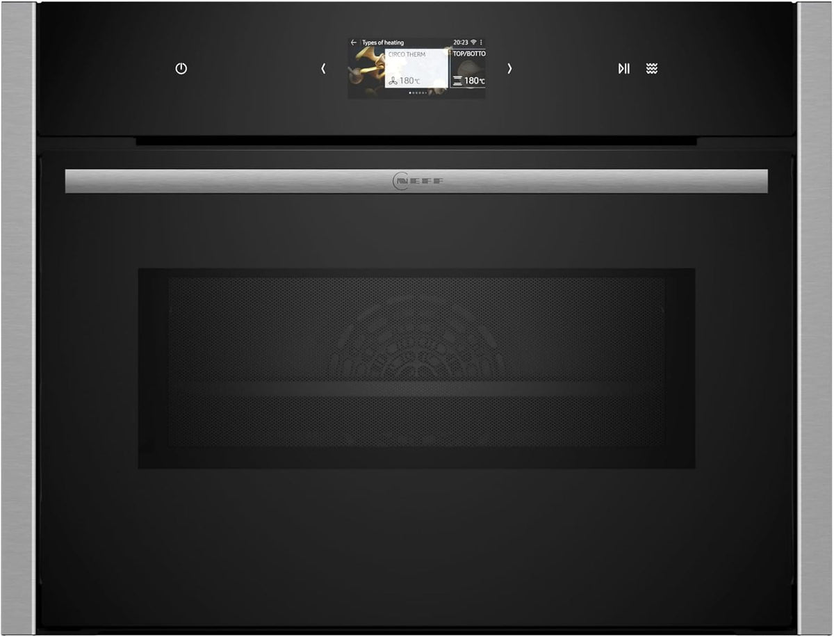 NEFF Mikrowelle, 60 x 45 cm, Silber, C24FS31N0, Compact-BackofenIntegrierbarer Backofen mit, Full Touch TFT-Display