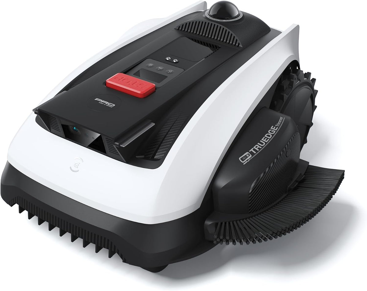 ECOVACS Mähroboter, 1.200 m, Weiß/Schwarz, Goat O1200 LiDAR PRO ohne Begrenzungskabel, 360° Dual-LiDAR-Navigation