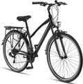 Licorne Bike Fahrrad, Schwarz, Bike, Premium Trekking in 28' für Herren Jungen Mädchen Damen 21
