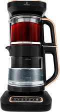 KARACA Teemaschinen, 2500 W, 2,3 L, Schwarz/Kupfer, Çaysever Robotea Pro 4 in 1 Sprechender Automatischer Glas, Kapazität