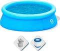 AVENLI Aufblasbare Pools, 420 x 84 cm, Blau, Runder oberirdischer Pool mit selbsttragendem aufblasbarem, mit Filterpumpe