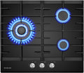 GASLAND Kochfeld, 60 cm, Schwarz, GH603BF Glas Gas mit Wok Brenner 3 Flammig, Gas Einbau Gas, Glasherd, Butan Gas 6200 Watt