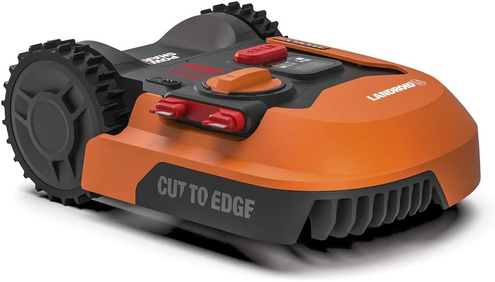 WORX Mähroboter, Orange/Schwarz, Landroid M WR143E /Akkurasenmäher für Gärten bis 1000