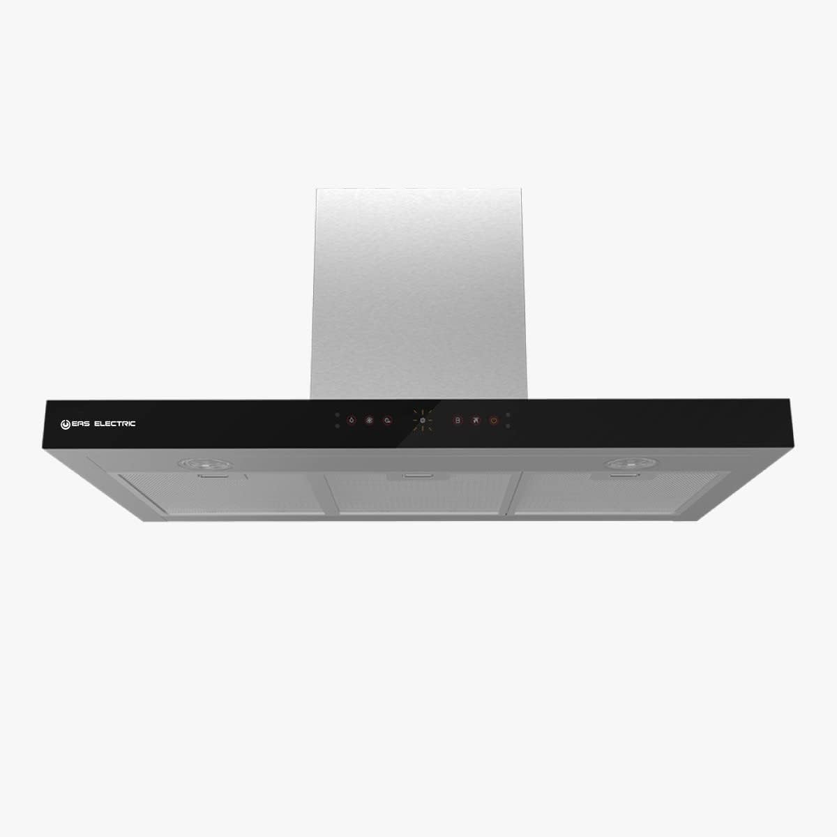 EAS Dunstabzugshaube, 90 cm, Silber/Schwarz, ELECTRIC SMART TECHNOLOGY - Dekorative NoTouch Farbe