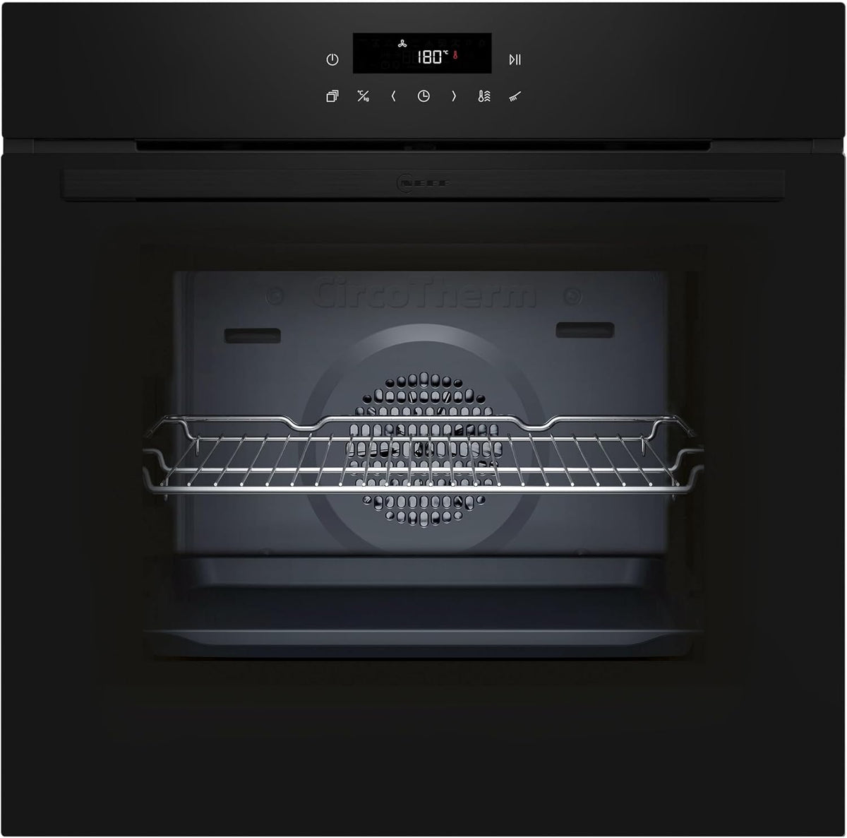 Neff Backofen, 60 x 60 cm, Schwarz, B2CCJ7AK3, LED Touch Control, 3D Heißluft, CircoTherm, Air Fry und Air Fry-Backblech