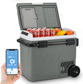 Alpicool Kühlschrank, 58 Liter, 240 V, 12 V, 24 V, Grau, Kompressor Kühlbox Tragbarer, Kühlbox Auto Mit APP-Steuerung
