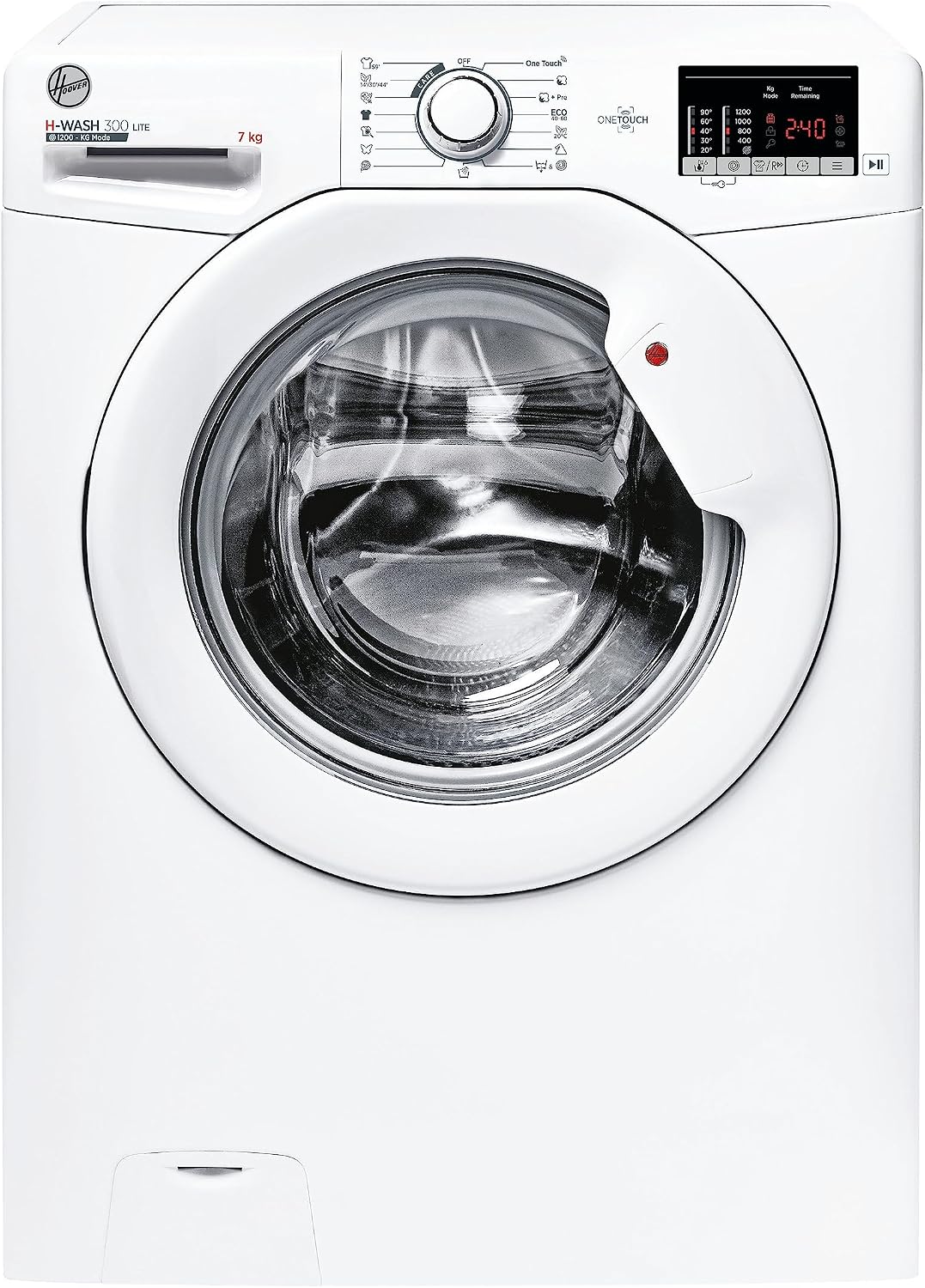 Hoover Waschmaschine, 7 kg, Weiß, H-WASH 300 Lite H3W4 272DA3/1-S /C /