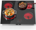 Hobsir hob Kochfeld, 6600 W, 60 cm, 240 V, Schwarz, Glaskeramik 4 Platten, er Autark mit Ovale Zone und äußere Flex-Zone