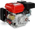 EBERTH Schneefräse, 19,05 mm, 4,8 kW, Rot/Schwarz/Silber, 5 PS Benzinmotor Standmotor Kartmotor mit, E-Start, Benzin Motor