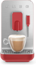 Smeg Kaffeevollautomat, 19 Bar, 1,4 l, 1350 W, Rot, mit Dampffunktion BCC02RDMEU, Dampfdüse, integriertes Mahlwerk