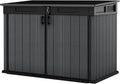 Gerätehaus Koll Living, 2020 Liter, 3 M, Grau/Schwarz, Geräteschrank/ für z.B Gartenutensilien, 2 Fahrräder