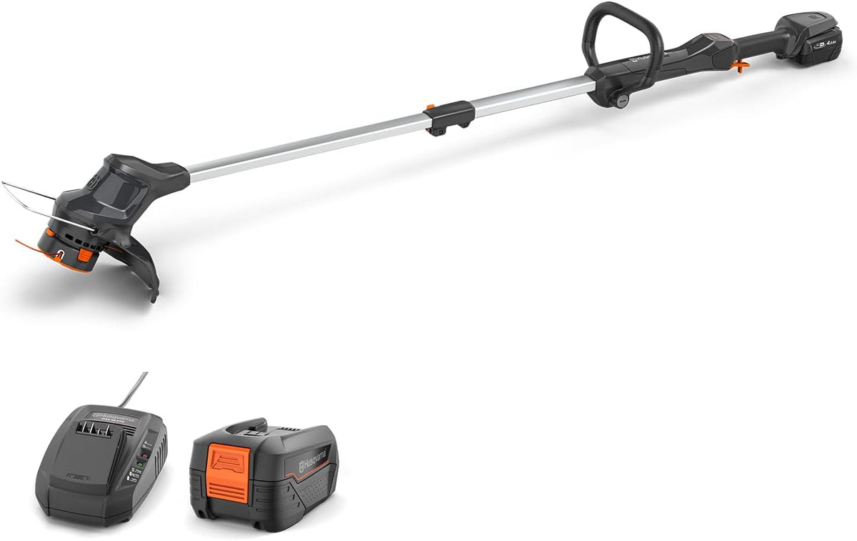 Husqvarna Rasentrimmer, 2,5 Ah, 18 V, Schwarz/Orange, Akku Aspire T28-P4A mit Akku (P4A 18-B45) und Ladegerät, Freischneider
