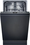 SIEMENS Geschirrspüler, 45 cm, Schwarz, SR63EX24KE, iQ300 Smarter Vollintegriert, breit, Made in Germany, Besteckkorb