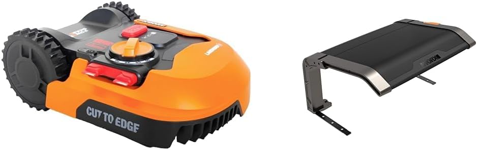 WORX Mähroboter, 500 m, Orange/Schwarz, Bundle + Garage: Landroid Plus WR165E bis ² inkl. garage