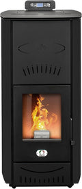 STUFE A PELLET ITALIA Öfen, 24 Kw, 180m, 24M, schwarz, Asia, Hydro- Effizienz 92% Heizung für ² Autonomie 22 Std