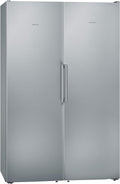 SIEMENS Gefrierschrank, Silber, KA95NVIEP, iQ300, Set Eintür-Kühlschrank und Eintür-, Europäischer Side by Side