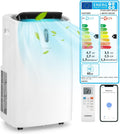 COSTWAY Klimaanlage, 150 m, 4700 W, 57 dB, Weiß, mobil 16000BTU, Klimagerät mit Abluftschlauch, 5 in 1 Kühlen & Heizen & Entfeuchten & Belüften &