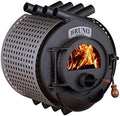 BRUNO Kaminofen, 9 kW, Schwarz, Werkstattofen Mini II - Warmluftofen - Top Qualität -, Seitenverkleidung Quattro)
