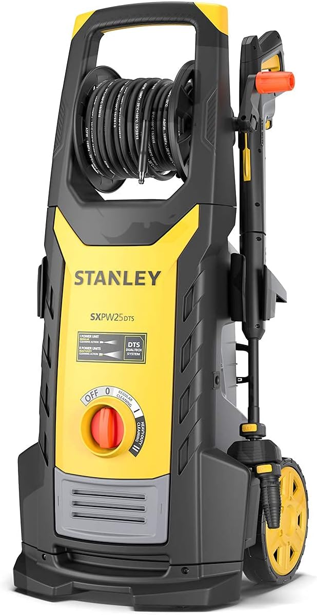 Stanley Hochdruckreiniger, 150 Bar, 2500 W, 810 l, Schwarz/Gelb, SXPW25DTSE mit Dualtech System(
