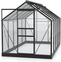 Vitavia Gewächshaus, 6,2 m, 3 mm, Schwarz, Planet 6200' inkl. Fundament, Wetterfestes & stabiles Treibhaus, Robust & langlebig