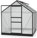 Vitavia Gewächshaus, 3,8 m, 6 mm, Schwarz, Planet 3800' inkl. Fundament, Wetterfestes & stabiles Treibhaus, Robust & langlebig