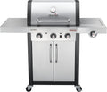 Charbroil Gasgrill, Silber/Schwarz, Char-Broil Professional 3400S - 3 Brenner mit Seitenbrenner, Edelstahl