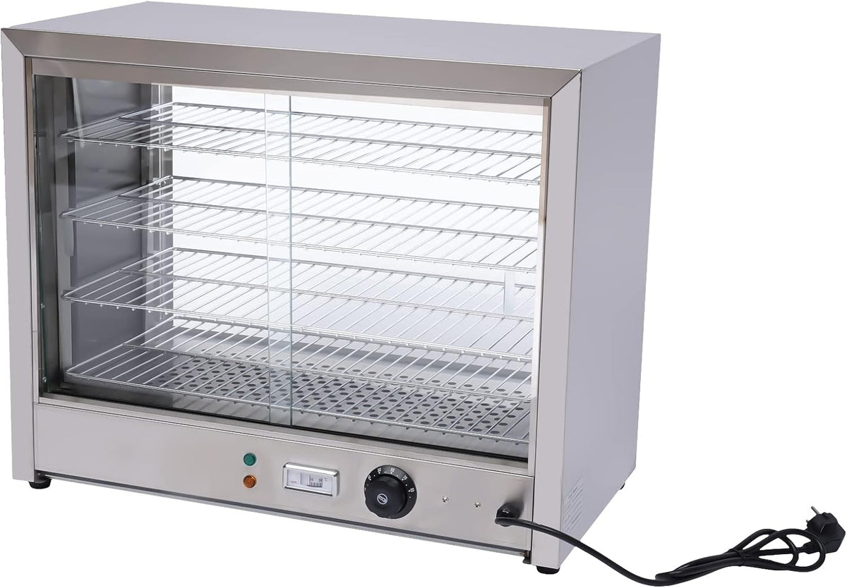 Wohnzimmerschrank 800 W, 800 W, 800 W, Gehärtetes Glas, 201 Edelstahl, Silber, Vitrinenschrank