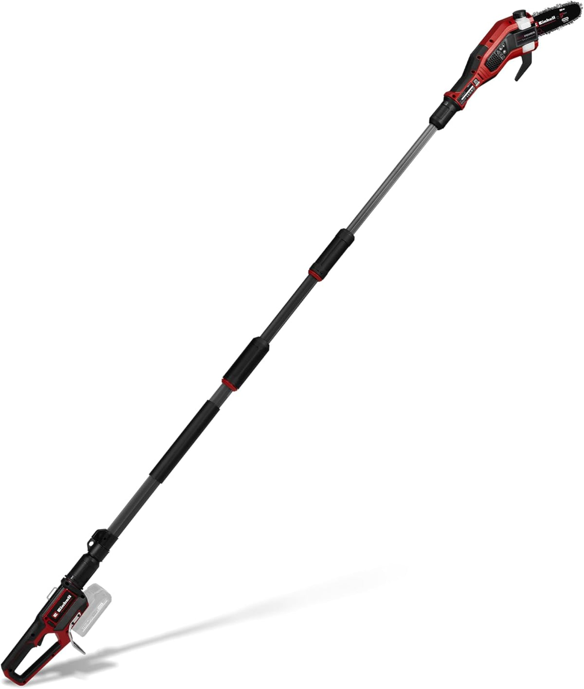 Einhell Rasenmäher, 18 cm, 18 V, 7 m, Rot/Schwarz, Professional Akku-Hochentaster GP-LC 18/20 Li T BL-Solo, Schnittlänge