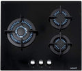 CATA Gasherd, 6,25 kW, 59 cm, Schwarz, CCI 6021 BK - mit Butangas und 3 Gaskochfeldern - 1