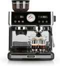 BEEM Kaffeemaschine, Silber/Schwarz, ESPRESSO-GRIND-EXPERT Premium Espresso-Siebträgermaschine, 2-Thermoblöcke