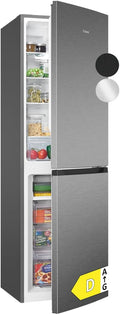 Bomann Kühl-Gefrierkombination, 181 cm, 39 dB, 247 L, Schwarz/Silber, Kühlschrank mit Gefrierfach, Energieklasse D