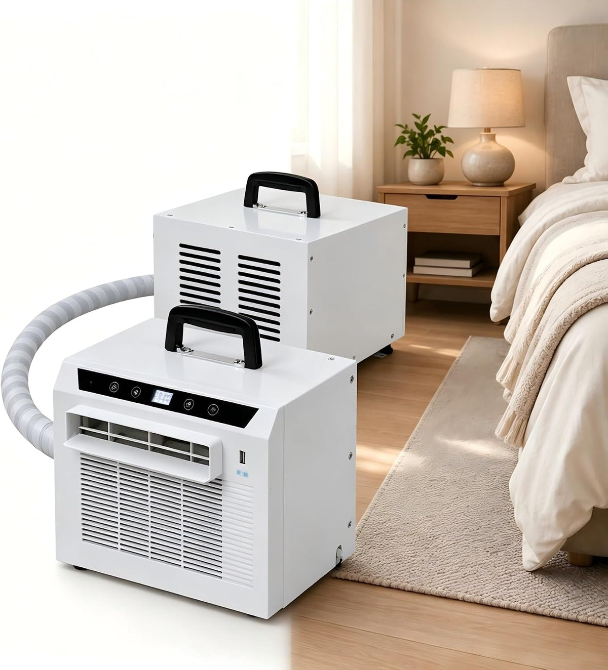 Leiser Tragbarer AC 3000 BTU, Schwarz