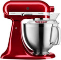 KitchenAid Küchenmaschine - Artisan - Kippbarem Food Processor - Teigknetmaschine mit 3 Zubehör und Schüssel aus Edelstahl - 4.8 L - Porzellanweiß