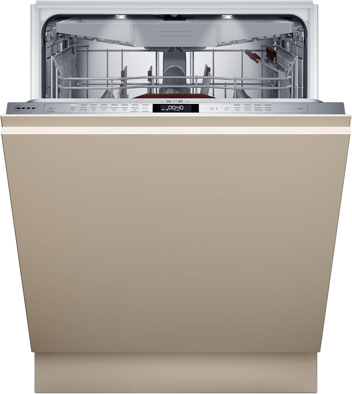 Neff Geschirrspüler, 60 cm, Beige, S257ECX14E, N 50, Smarter XXL- Vollintegriert, Spülmaschine Made in Germany