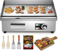 Moongiantgo Elektrische Tischgrills, 3000 W, Silber/Schwarz, 22' Kommerzielle Elektrische Grillplatte, Anti-Haft Teppanyaki Grill für Restaurants