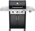 Charbroil Gasgrill, Schwarz/Silber, Char-Broil Professional 3400B - 3 Brenner mit Seitenbrenner, Schwarz