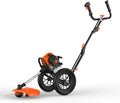 Fuxtec Rasentrimmer, Schwarz/Orange, Benzin Motorsense auf Rädern FX-FSR162 mit 62 cc - große, 5 PS Leistung, 2-Takt /Trimmer