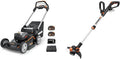 WORX Rasentrimmer, 40 V, 20 V, Schwarz/Orange, WG749E Akku Rasenmäher (2x ) & WG163E.9 Akku, Rasen