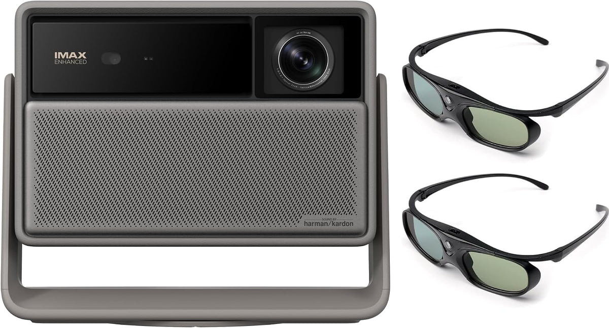 XGIMI Beamer, Schwarz, Horizon 20 4K + 2X DLP Link 3D-Brille Heimkino Set